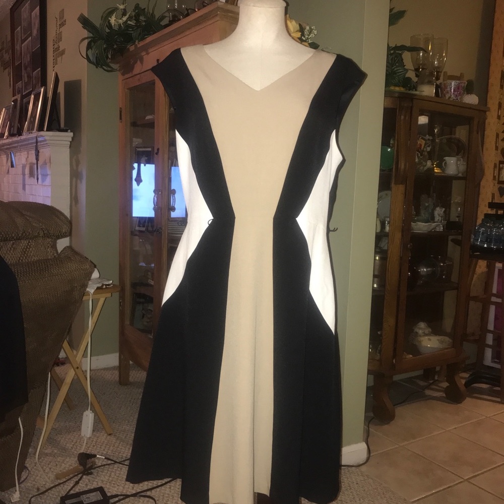 ❤️Sandra Darren 3 color (tan,cream,black) Dress